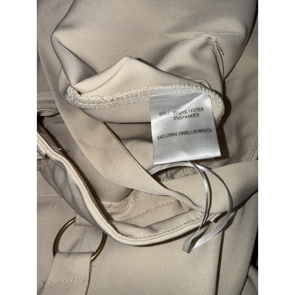 Alice Elle Ivory White Cargo Suspender Wide Leg Lightweight Pants Womens Size 10 - Picture 8 of 8